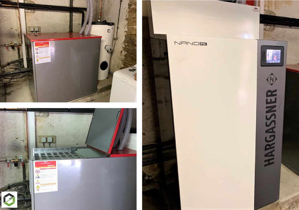 Consultez la chantier : installation chaudière granulés de bois pellets hargassner