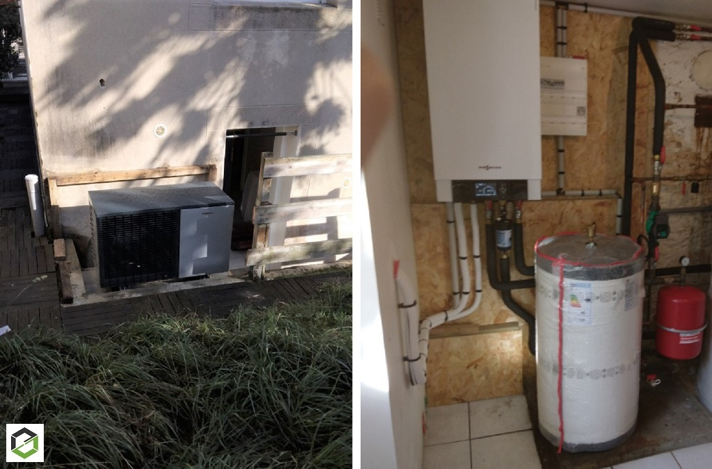 Consultez la chantier : rge qualipac - installation pac viessmann moyenne temperature avec production eau chaude 