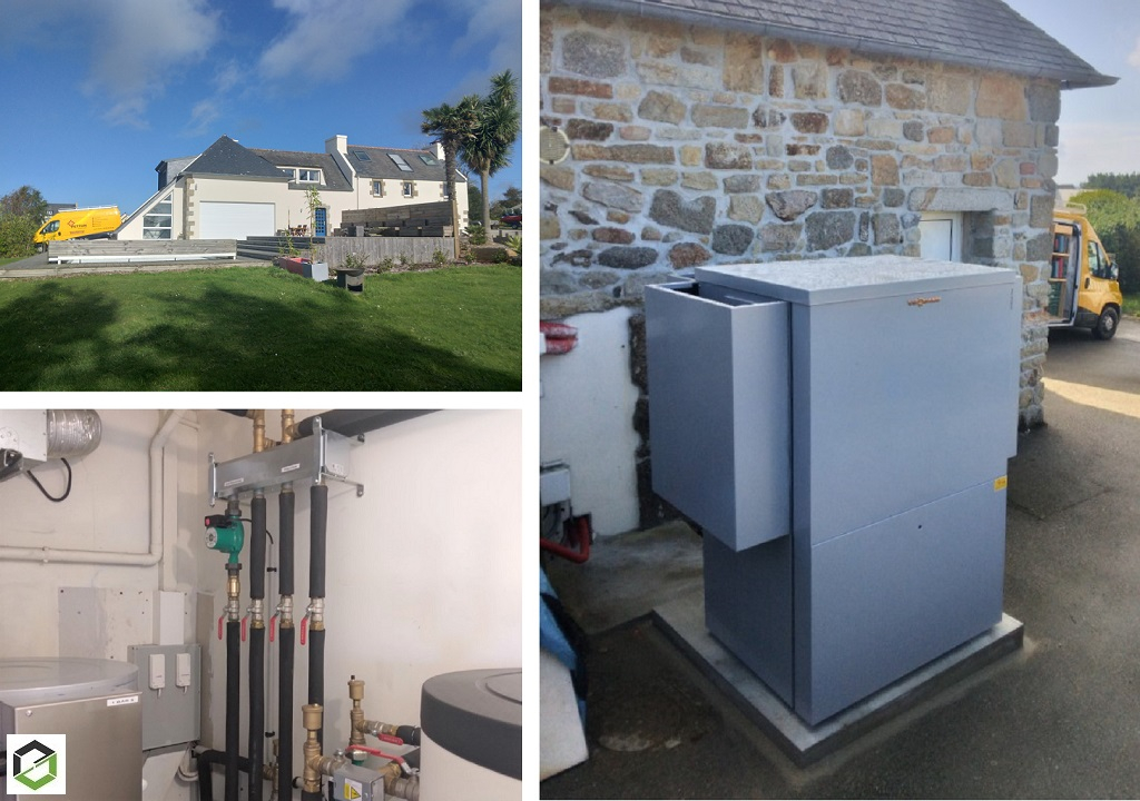 INSTALLATION POMPE A CHALEUR HAUTE TEMPERATURE VIESSMANN VITOCAL 350 A POUR CHAUFFAGE ECS ET DEPART PISCINE