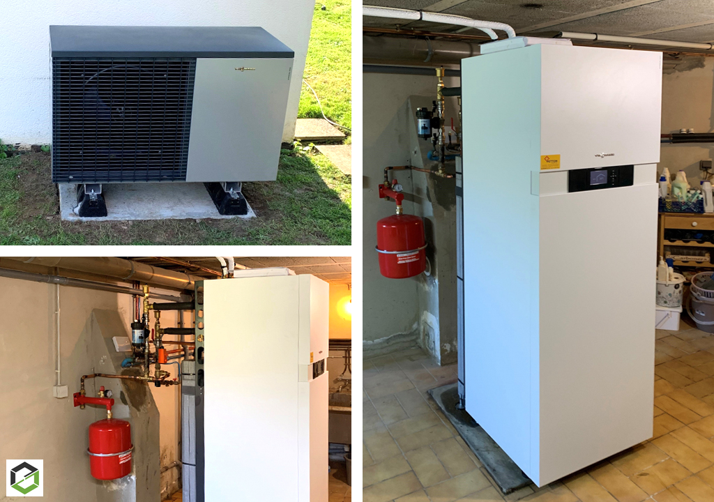 Consultez la chantier : rge qualipac-installation pompe a chaleur viessmann pour plancher chauffant et eau chaude sanitaire