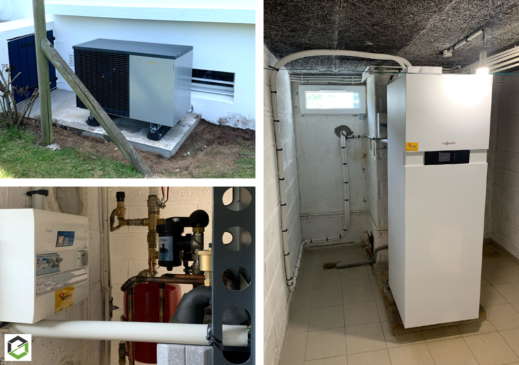 Consultez la chantier : rge qualipac-installation pompe a chaleur viessmann vitocal 222s avec eau chaude sanitaire