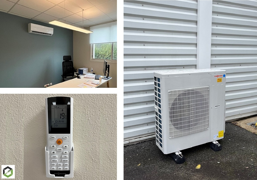Consultez la chantier : qualipac rge - installation d'une pompe à chaleur viessmann 300s air/air
