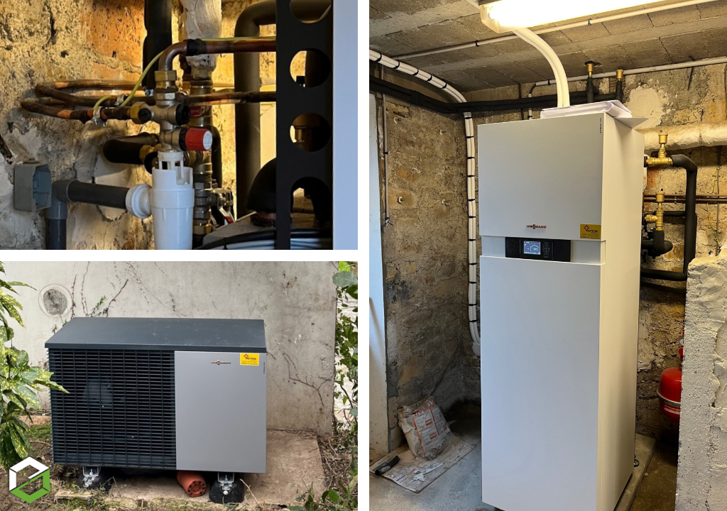 Consultez la chantier : qualipac rge installation d'une pompe à chaleur viessmann 222s avec production d'eau chaude sanitaire