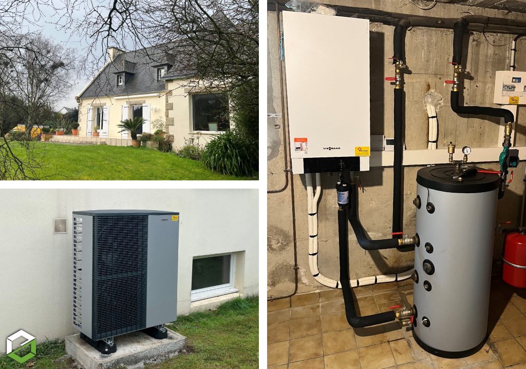 Qualipac rge installation d'une pompe à chaleur Viessmann 200s moyenne temperature