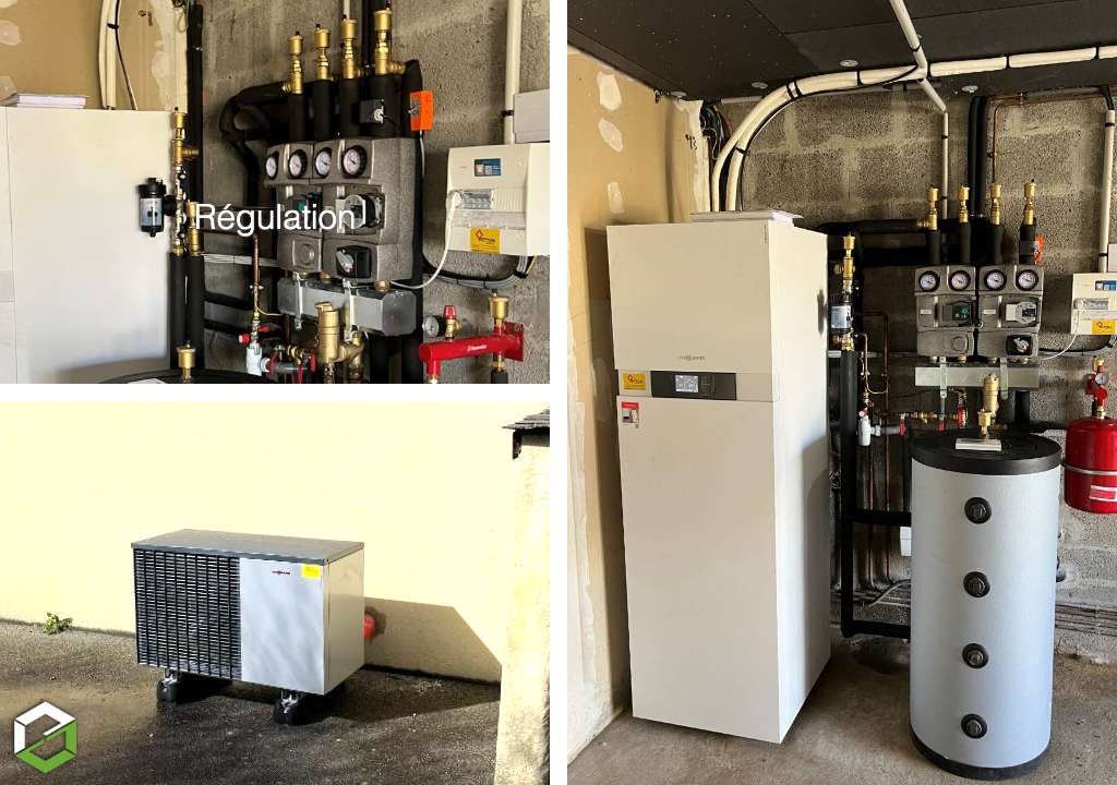 Qualipac rge installation d'une pompe à chaleur Viessmann 222s moyenne temperature avec ecs