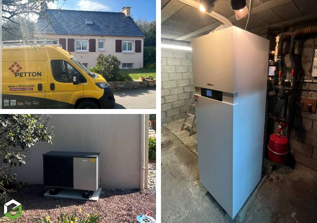 Consultez la chantier : qualipac rge installation d'une pompe à chaleur viessmann 222s avec production d'eau chaude sanitaire