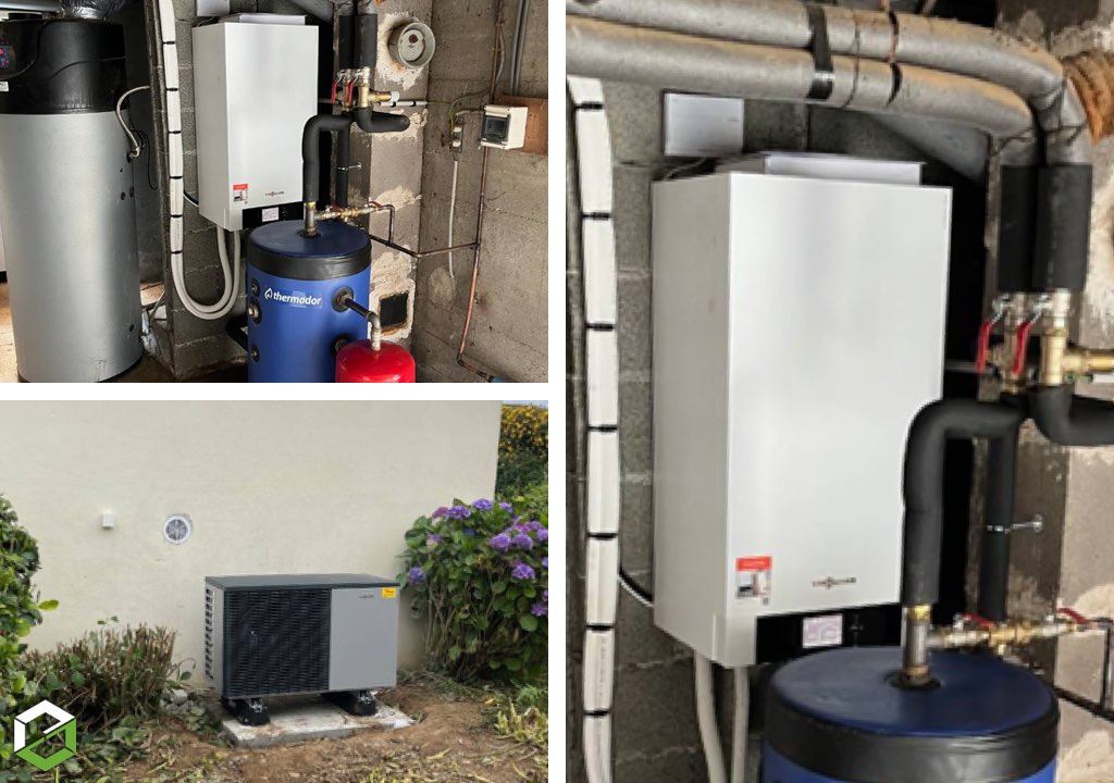 Qualipac rge installation d'une pompe à chaleur air eau Viessmann 200s moyenne temperature