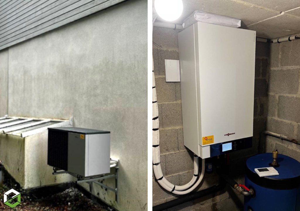Consultez la chantier : qualipac rge installation d'une pompe à chaleur viessmann vitocal 200 s moyenne temperature