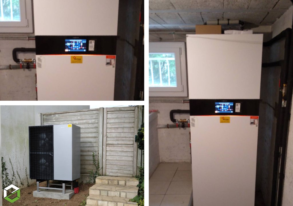 Qualipac rge installation d'une pompe à chaleur Viessmann vitocal 151a haute performance