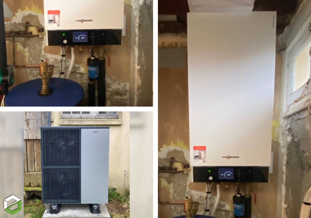 Consultez la chantier : rge qualipac installation d'une pompe à chaleur viessmann vitocal 200s moyenne temeprature