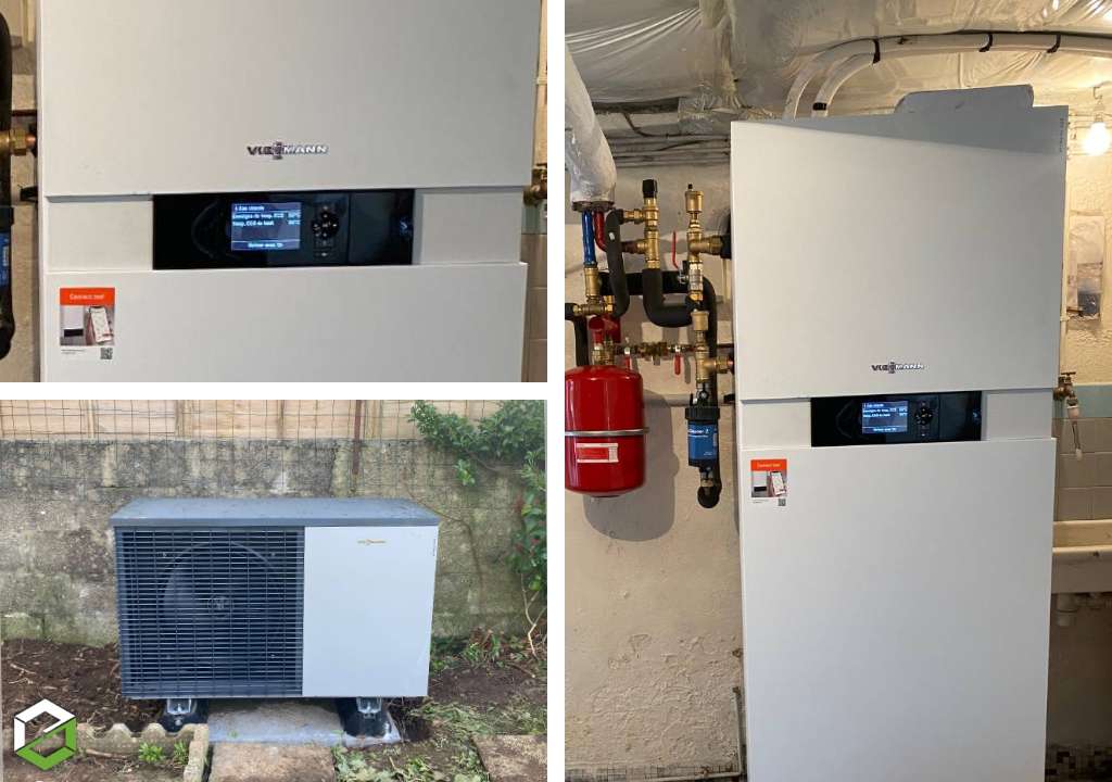 Consultez la chantier : qualipac rge installation d'une pompe à chaleur viessmann 222s avec ecs