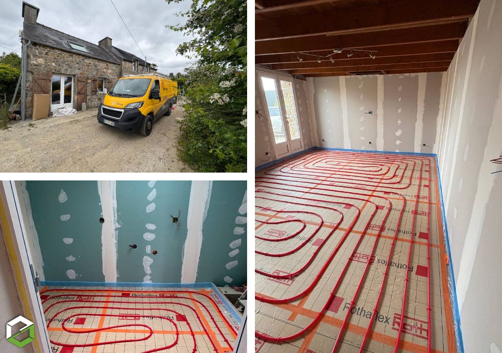 création d'un plancher chauffant basse temperature