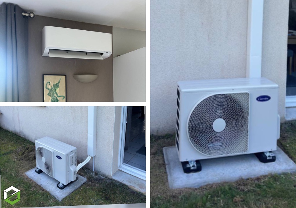 Consultez la chantier : installation pac air air mono-split carrier - entreprise rge qualipac
