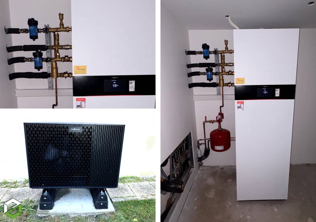 Pompe à chaleur Viessmann vitocal 222s avec ECS pour plancher chauffant et radiateurs