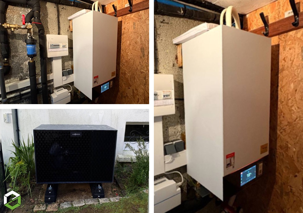 Consultez la chantier : qualipac rge - installation d'une pompe à chaleur viessmann vitocal 200 s moyenne température