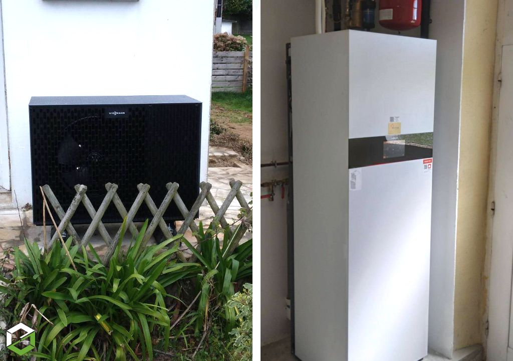 Consultez la chantier : remplacement d'une pac par une nouvelle pompe à chaleur viessmann vitocal 222 s avec eau chaude sanitaire