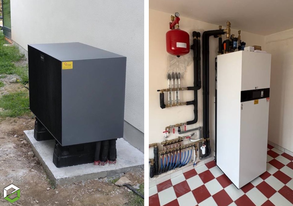 Consultez la chantier : qualipac rge - installation d'une pompe à chaleur viessmann vitocal 252 a avec eau chaude sanitaire
