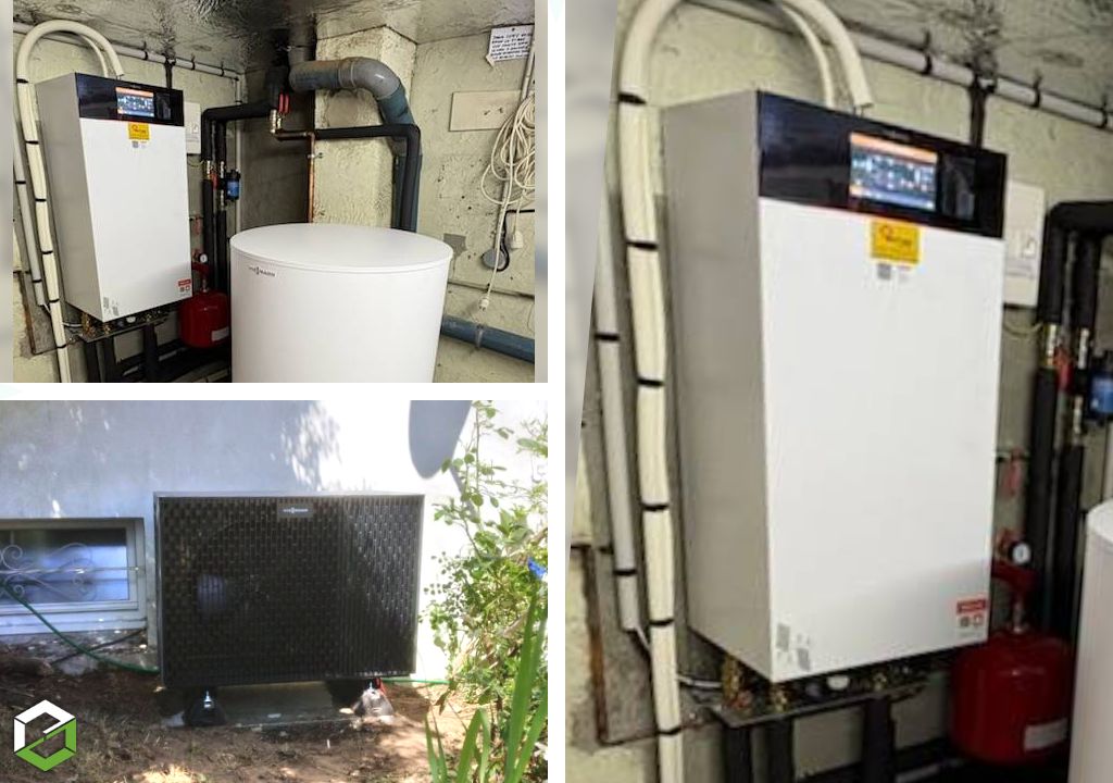 Consultez la chantier : installation d'une pac viessmann vitocal 200 s haute performance avec ecs