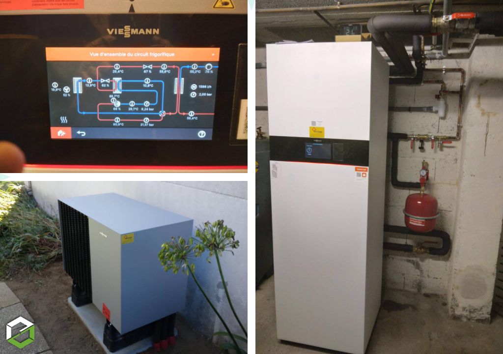 Installateur PAC Viessmann Vitocal 150 A Compact haute performance avec production d'eau chaude sanitaire