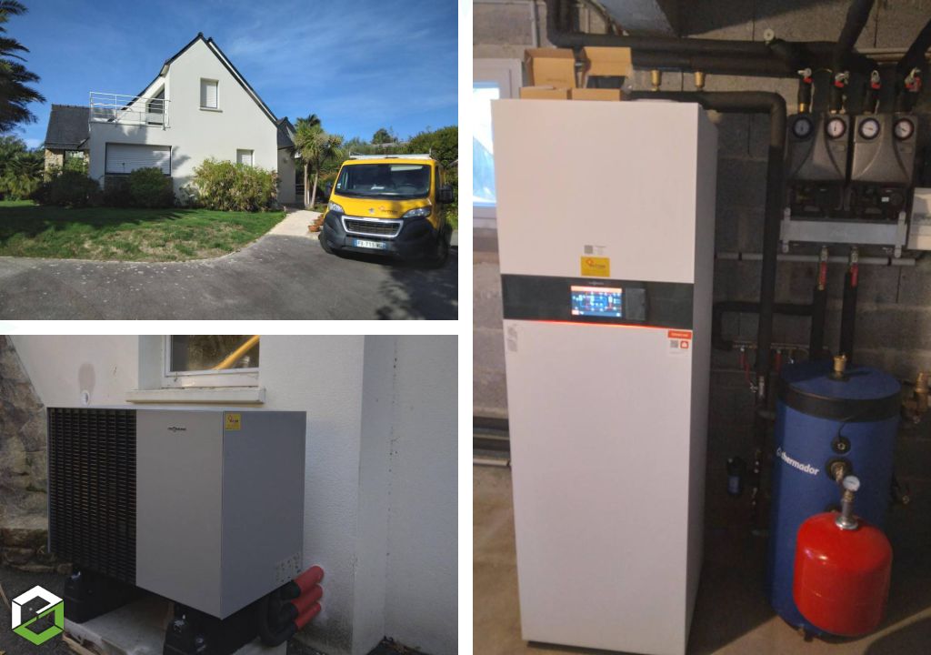 Installateur PAC Viessmann Vitocal 150 A Compact haute performance avec production d'eau chaude sanitaire