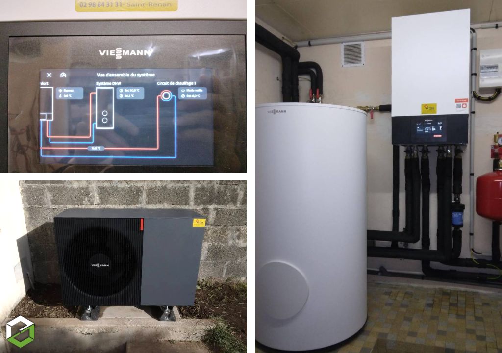 Installateur PAC Viessmann Vitocal 200 A haute performance avec production d'eau chaude sanitaire