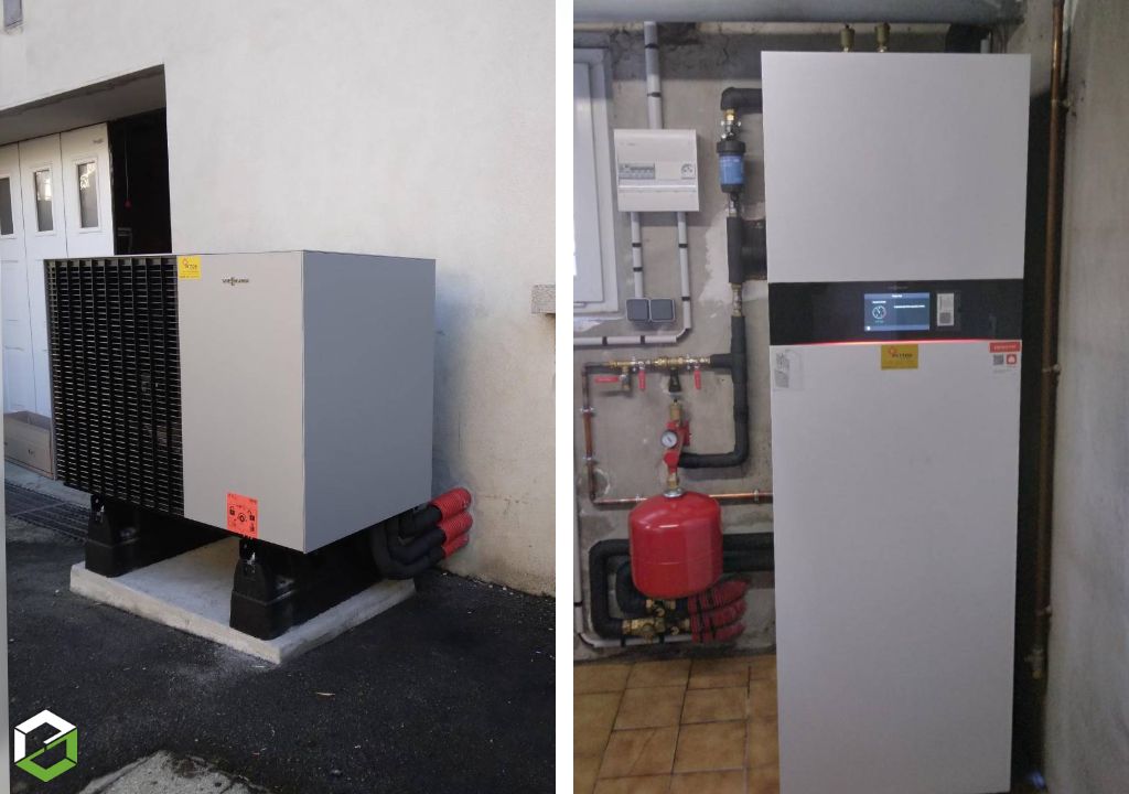 Installateur PAC Viessmann Vitocal 150 A Compact haute performance avec production d'eau chaude sanitaire