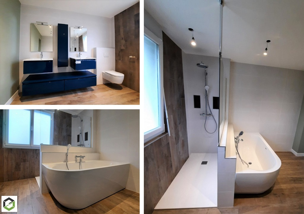 Consultez la chantier : rénovation d'une salle de bain appareils sanitaires