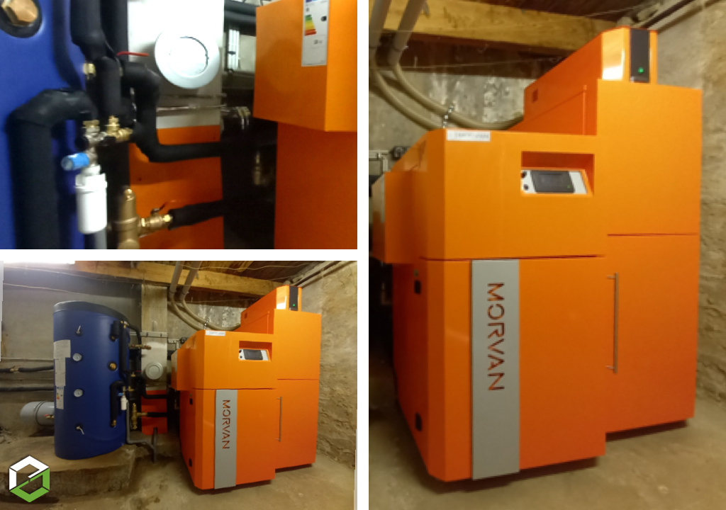 Consultez la chantier : installation d'une chaudière à granulés de bois morvan gm easy 18 kw