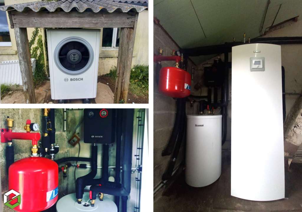 Installation d'une pompe à chaleur Bosch Thermic avec production eau chaude sanitaire - RGE QUALIPAC