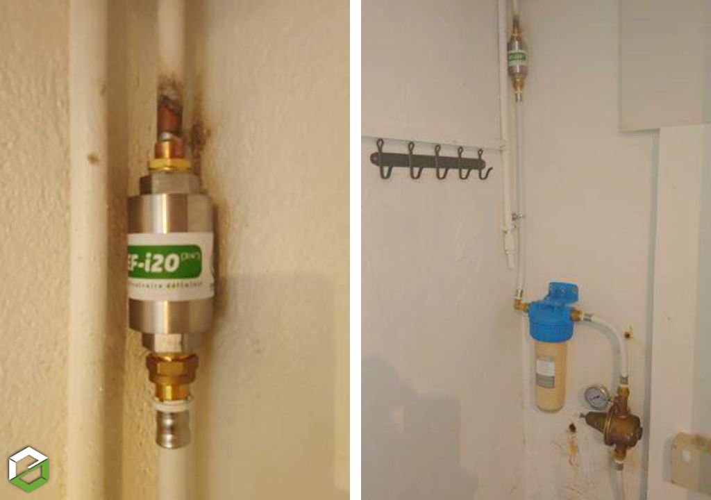 installation d'un traitement anticalcaire drag'eau ef-i20 