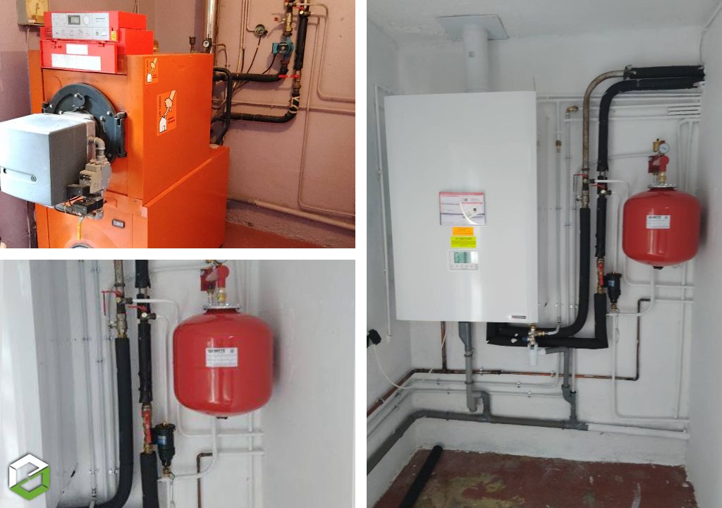 Remplacement d'une chaudière gaz par une chaudière à condensation Frisquet