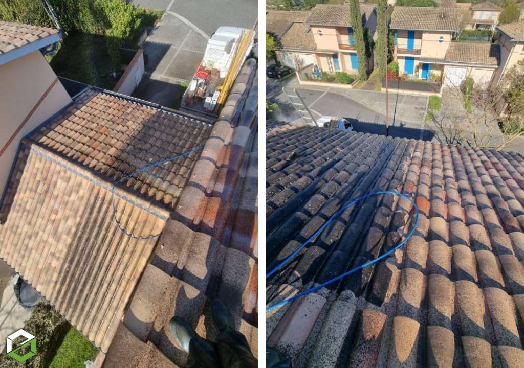 Consultez la chantier : nettoyage de toiture
