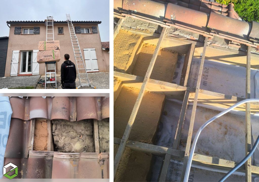 isolation des rampants de toiture sur projet de rénovation énergétique réalisé par ad validem