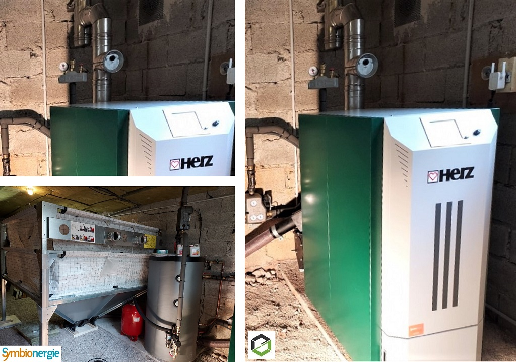 Installation d'une chaudière à granulés HERZ / Pelletstar T-Control