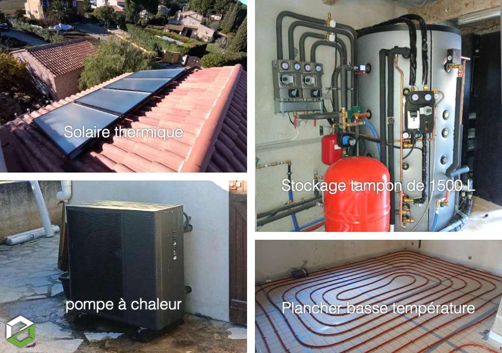 Consultez la chantier : système solaire combiné sur pac + poêle bouilleur - entreprise rge 