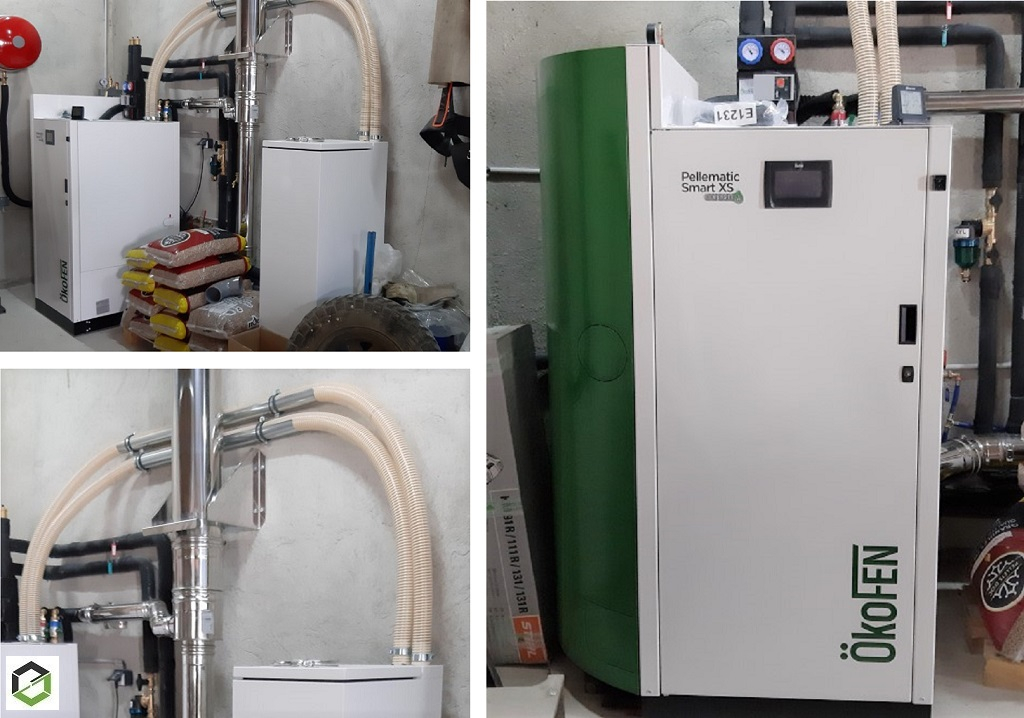Installation chaudière à granulés de bois OKOFEN Smart XS