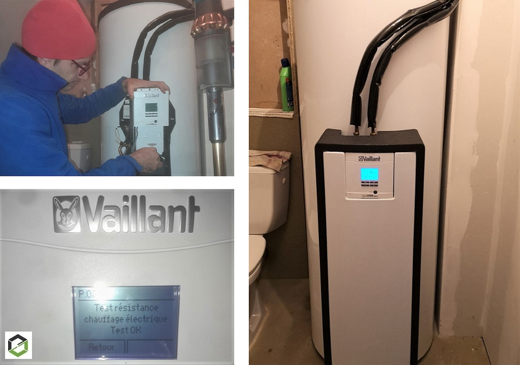 Consultez la chantier : dépannage d'un chauffe-eau solaire individuel autovidangeable de marque vaillant