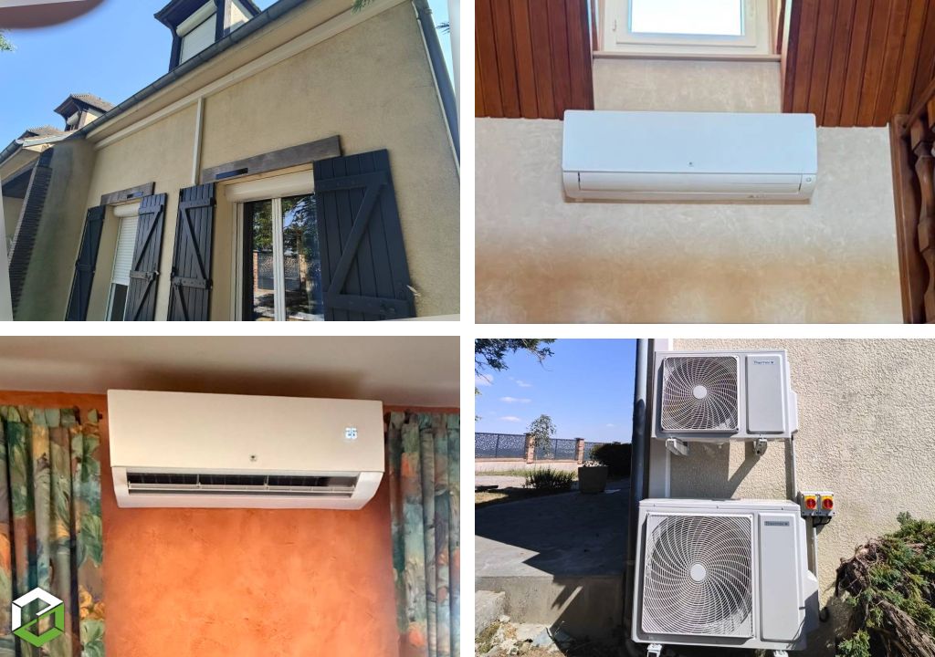 Installation de climatisation réversible THERMOR par un installateur RGE