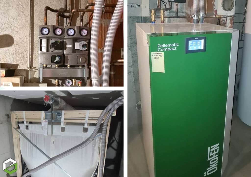 Remplacement d'une chaudière fioul par une chaudière à granulés de bois Ökofen - Entreprise RGE Qualibois