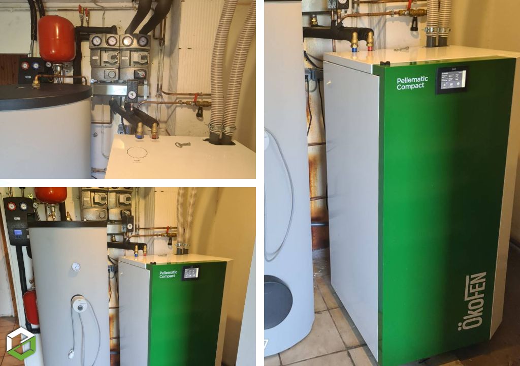 ​Installation chaudière biomasse Okofen avec échangeur solaire
