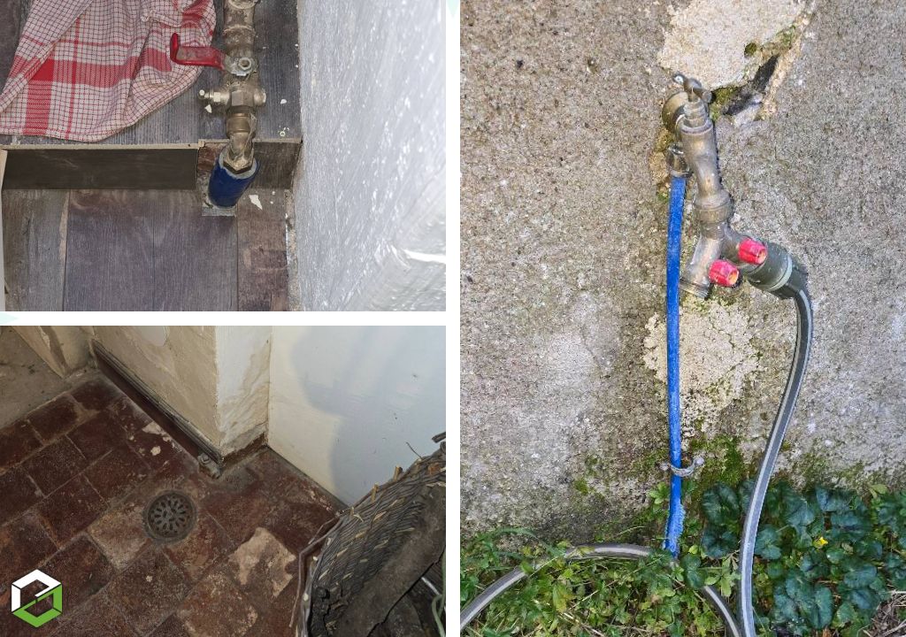 Des traces d'humidité visible et un compteur tournant sans tirage intérieur.-Maine et Loire (49)