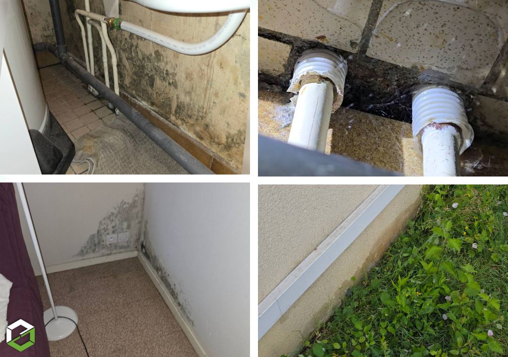 Des traces d'humidité visible et un compteur tournant sans tirage intérieur-Maine et Loire (49)