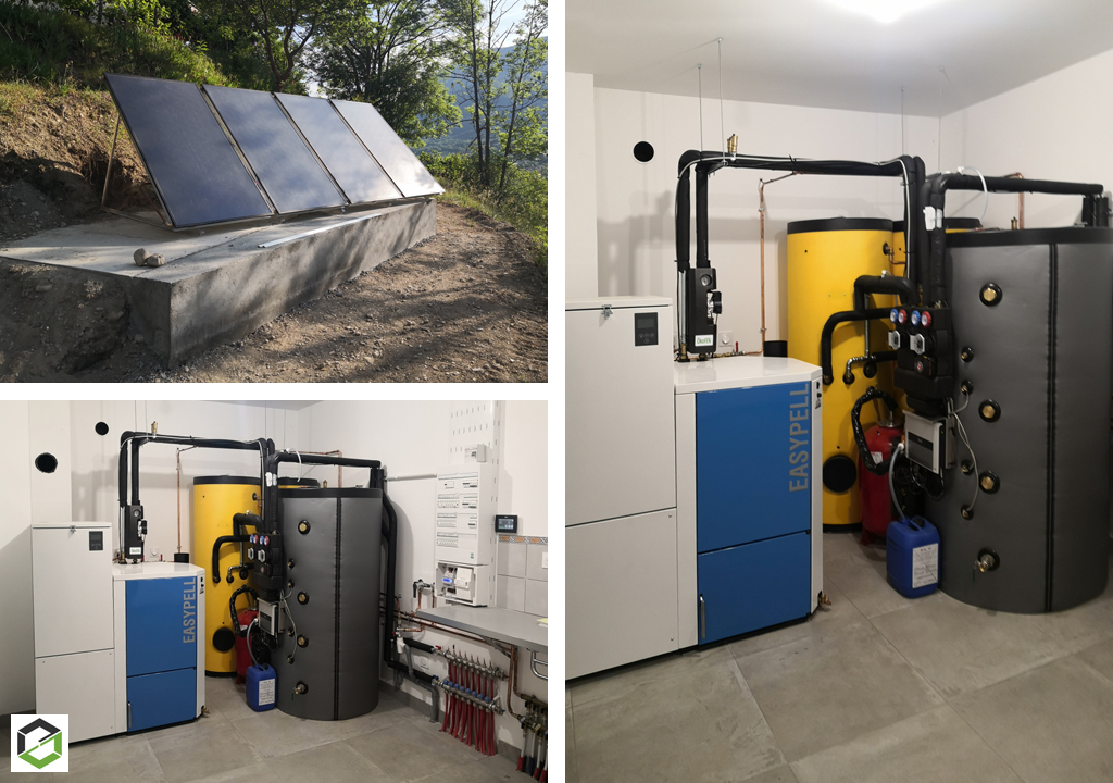 EURL GOBBO JEROME : installation solaire et chaudière biomasse à granulés de bois EASYPELL de marque ÖKOFEN