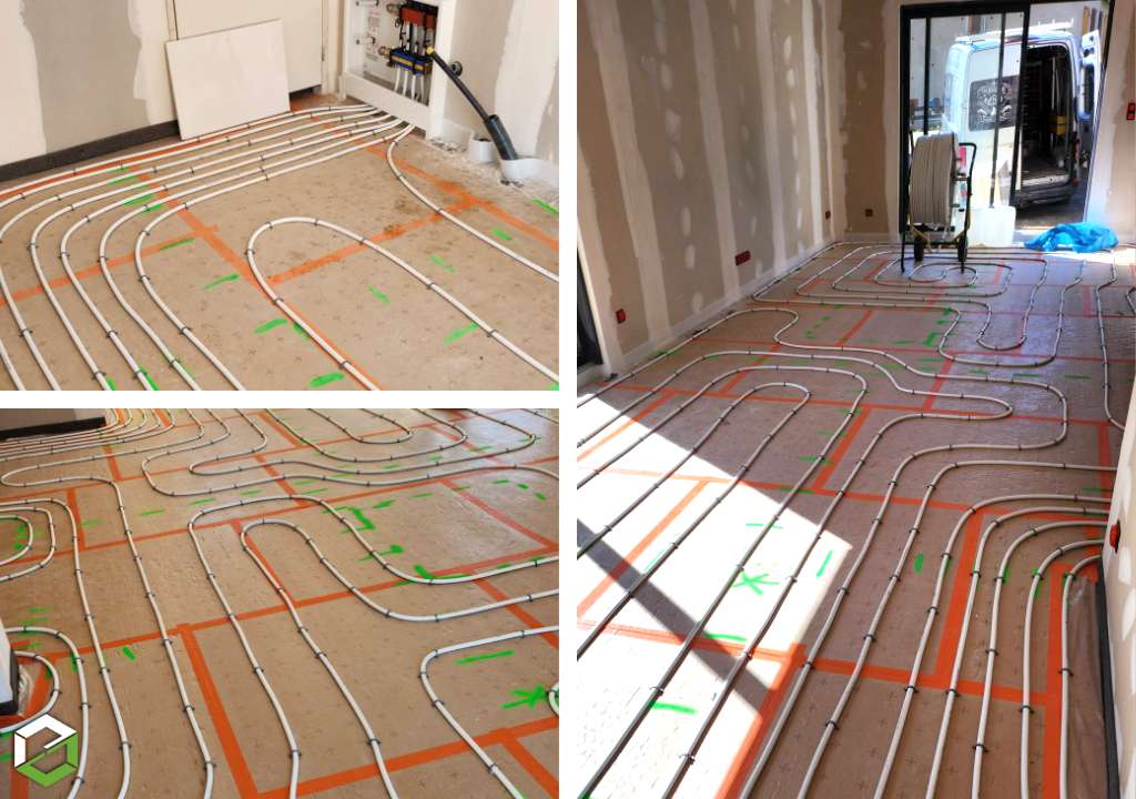 Installation d'un plancher chauffant Rehau - Entreprise RGE Chauffage+