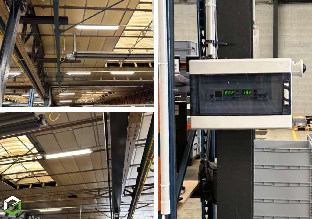 Consultez la chantier : pose de tubes radiants seet 