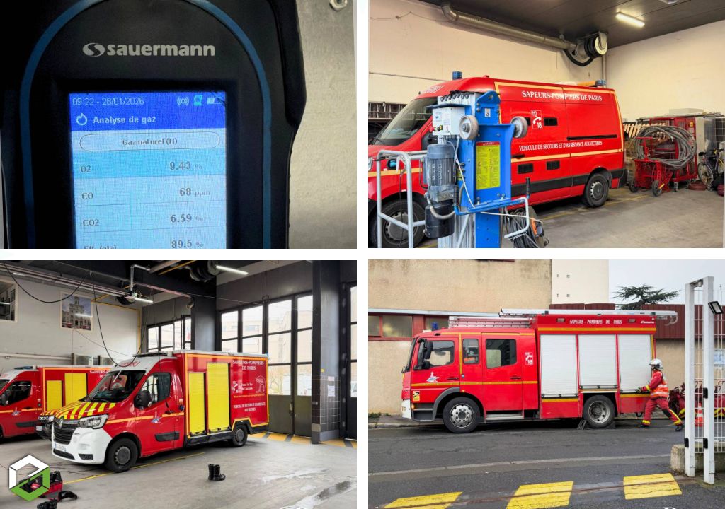Mise en service de 5 tubes radiants SEET chez les sapeurs-pompiers de Paris