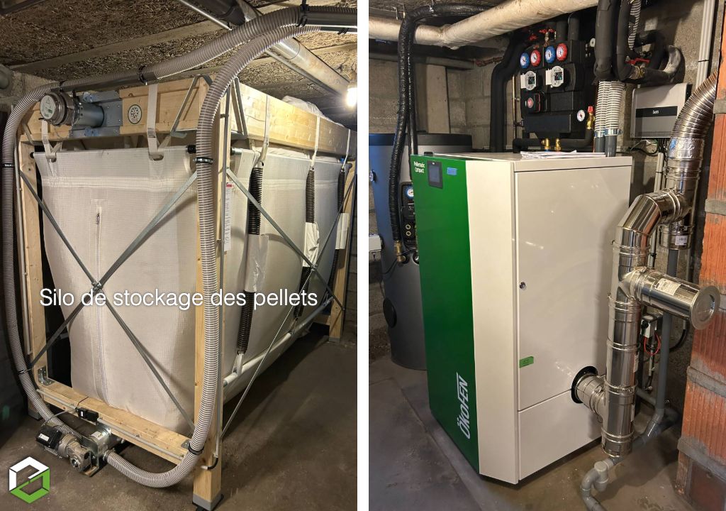 Installation d'une chaudière Pellematic Smart XS 12 kW de la marque Okofen -Seine Maritime (76)