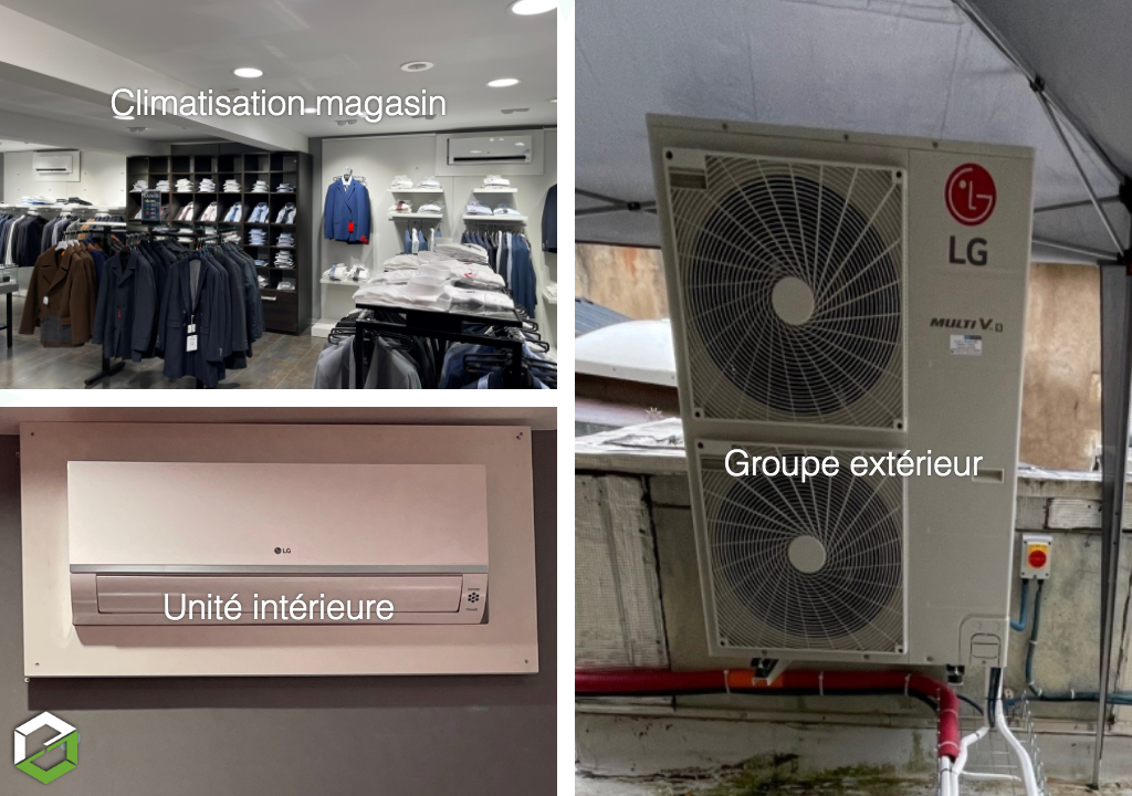 Consultez la chantier : installation d'une climatisation lg