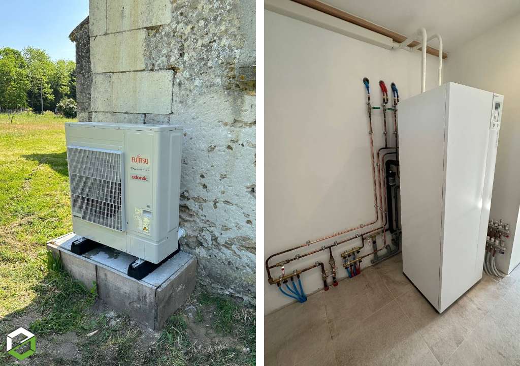Consultez la chantier : installation d'une pompe à chaleur air/eau atlantic - entreprise rge qualipac