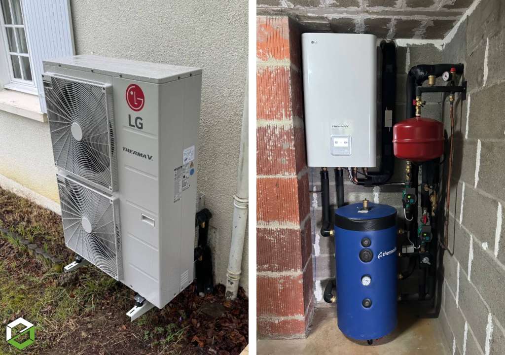 Remplacement d'une chaudière à fioul par une pompe à chaleur LG - Entreprise RGE